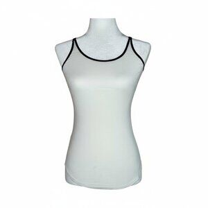 Victoria’s Secret Essential White Tank Top with Black Trim Size S